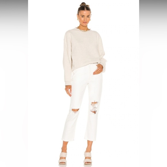 Agolde Denim - AGOLDE | Riley High Rise Straight Crop Jeans In Veil White NEW Size 31